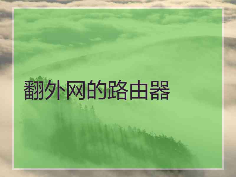 翻外网的路由器