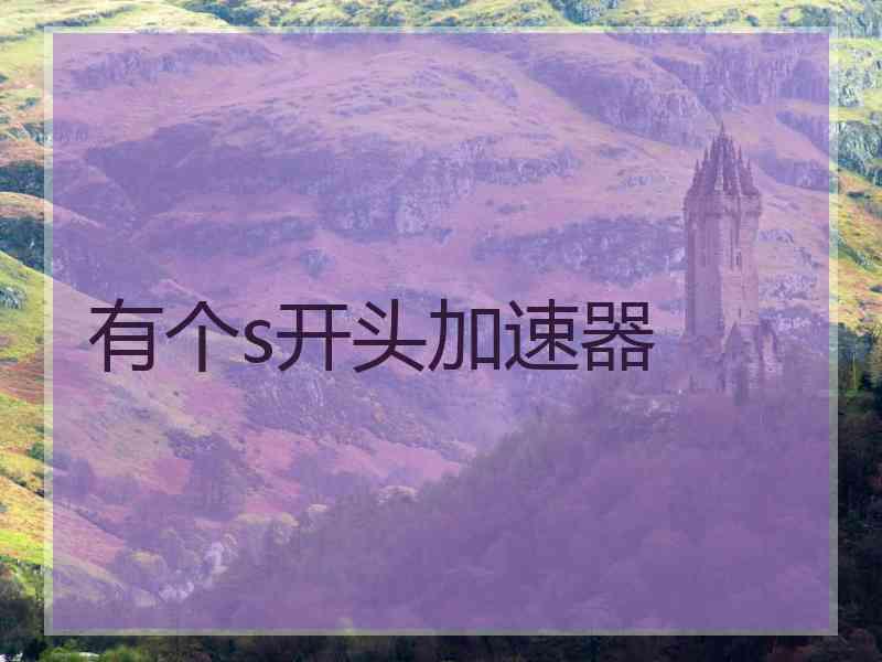 有个s开头加速器