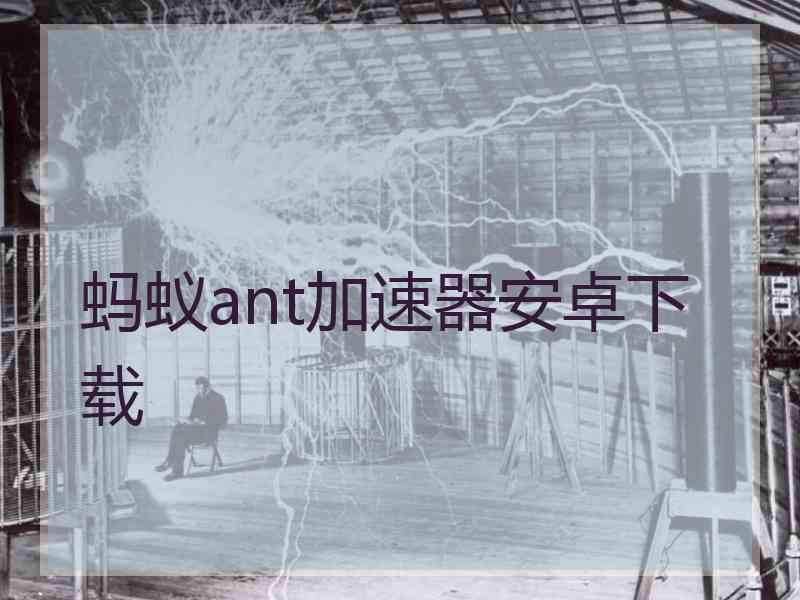 蚂蚁ant加速器安卓下载
