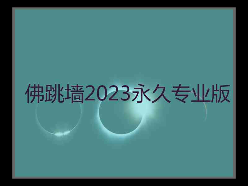 佛跳墙2023永久专业版