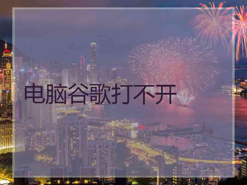 电脑谷歌打不开