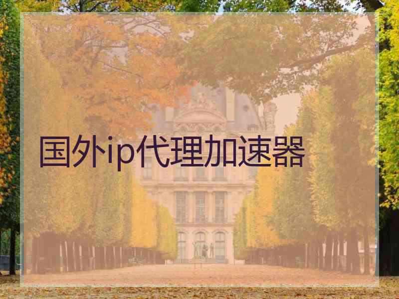 国外ip代理加速器