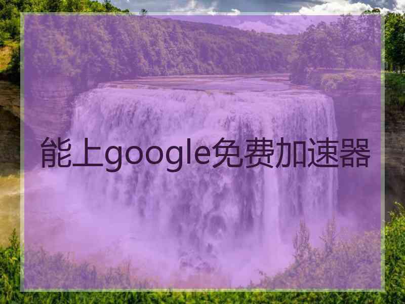 能上google免费加速器