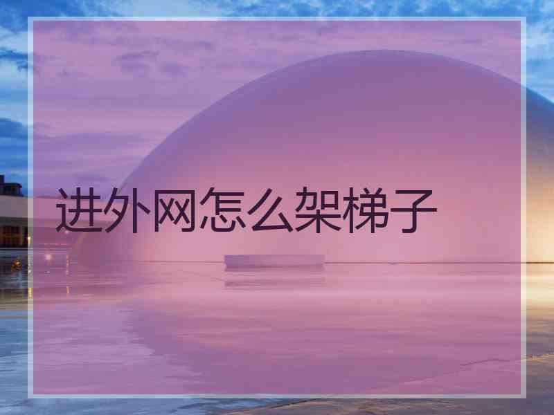 进外网怎么架梯子