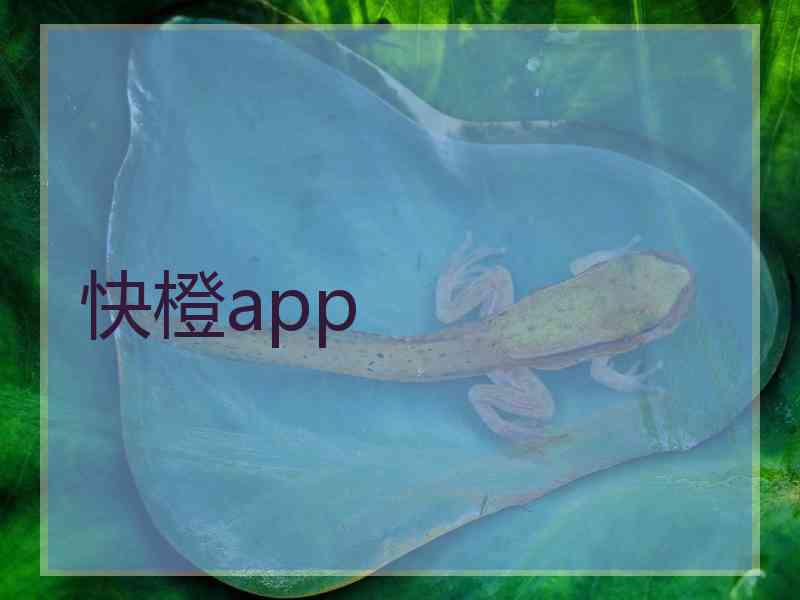 快橙app