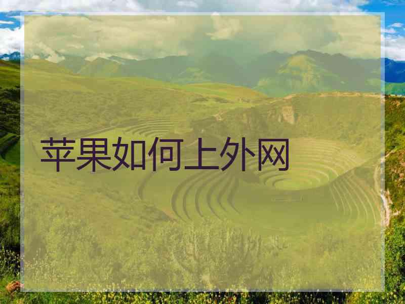 苹果如何上外网