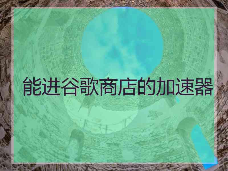 能进谷歌商店的加速器