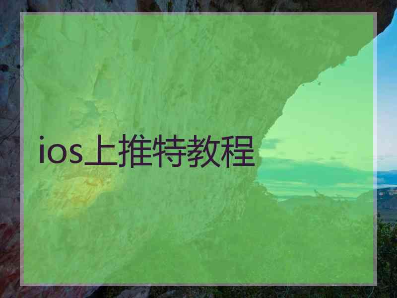 ios上推特教程