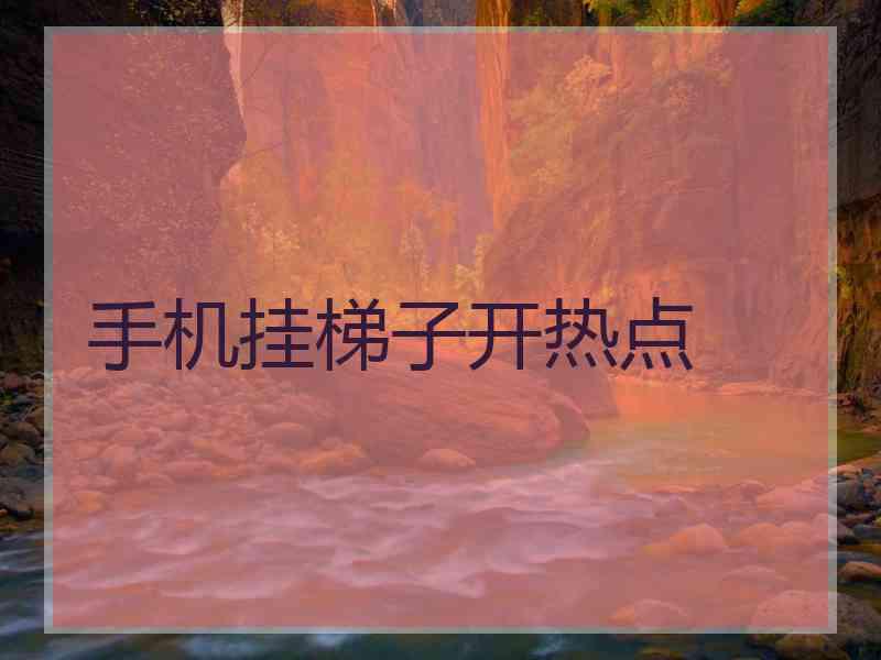 手机挂梯子开热点