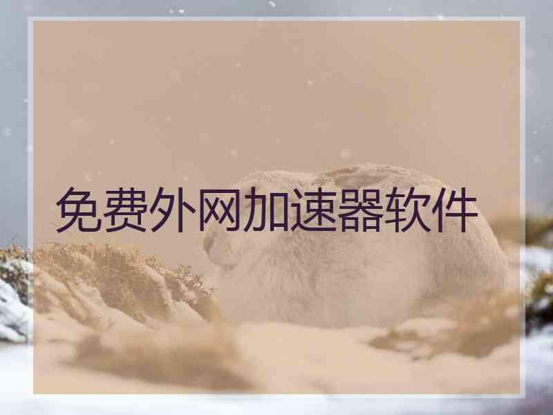 免费外网加速器软件