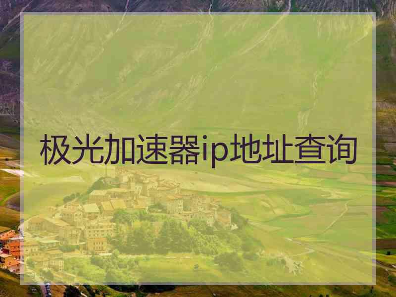 极光加速器ip地址查询
