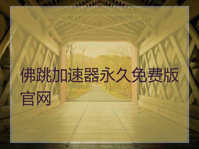 佛跳加速器永久免费版官网