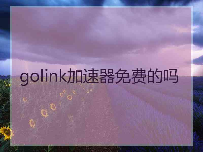 golink加速器免费的吗