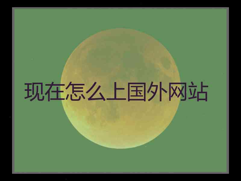 现在怎么上国外网站