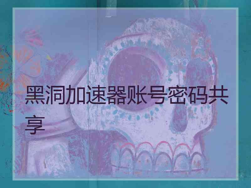 黑洞加速器账号密码共享