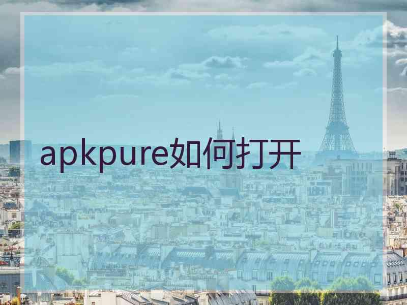 apkpure如何打开