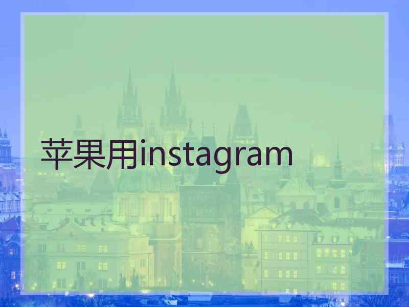 苹果用instagram