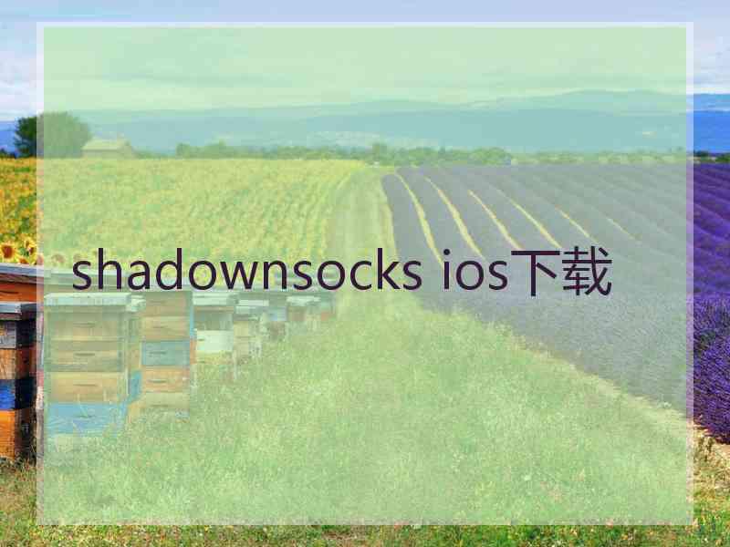 shadownsocks ios下载