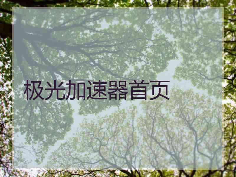 极光加速器首页