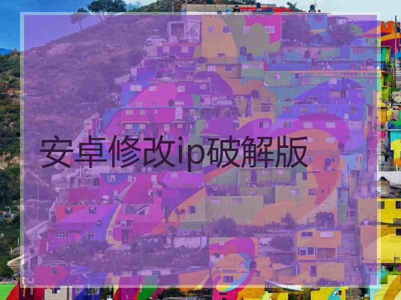 安卓修改ip破解版