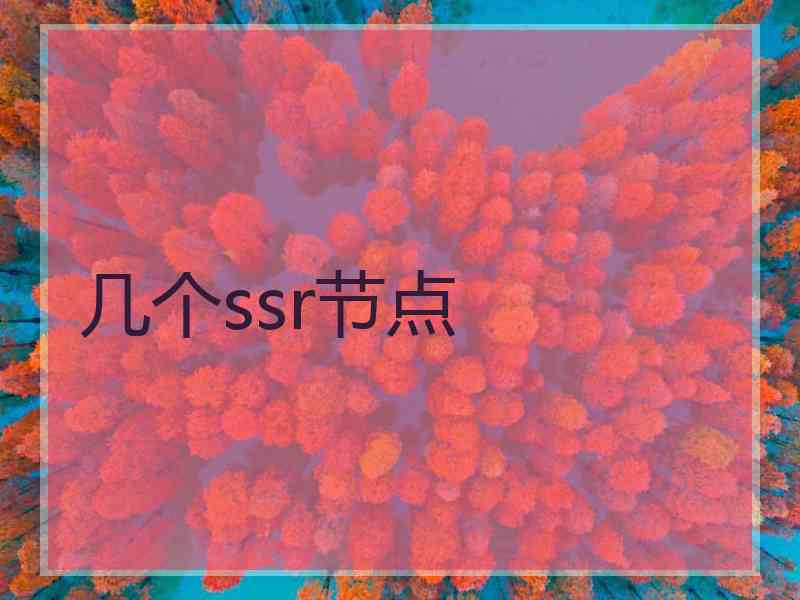 几个ssr节点