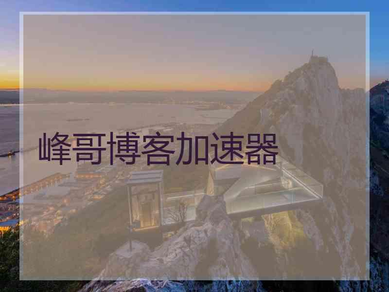 峰哥博客加速器