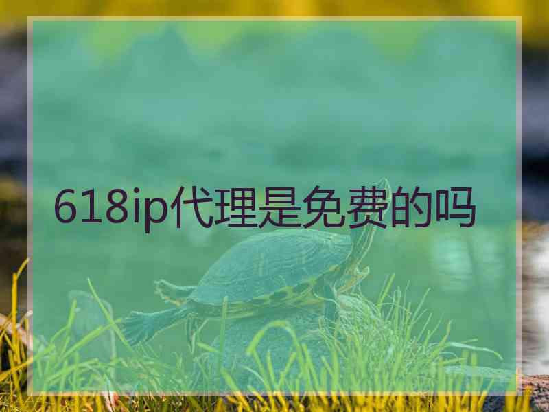 618ip代理是免费的吗