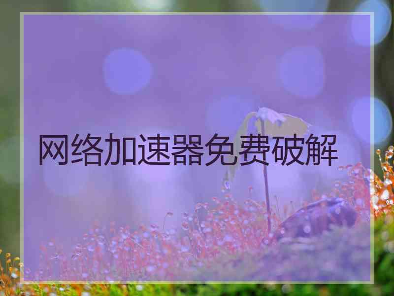 网络加速器免费破解
