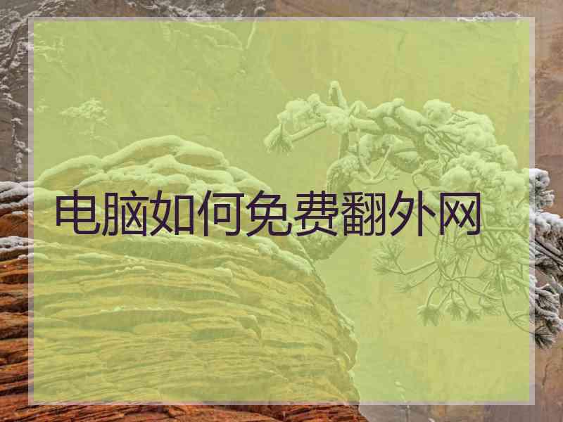 电脑如何免费翻外网