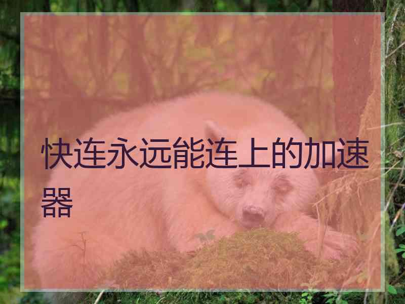 快连永远能连上的加速器