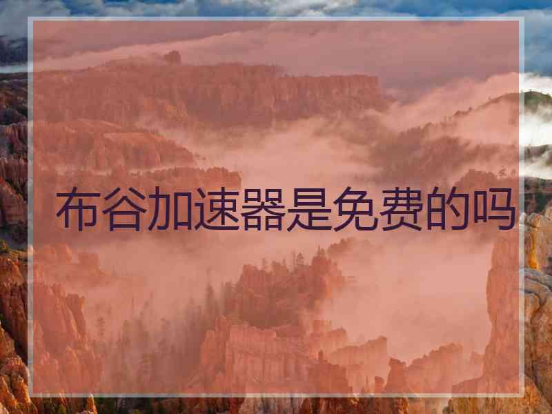 布谷加速器是免费的吗
