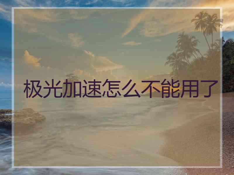 极光加速怎么不能用了