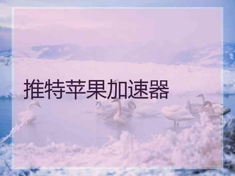 推特苹果加速器