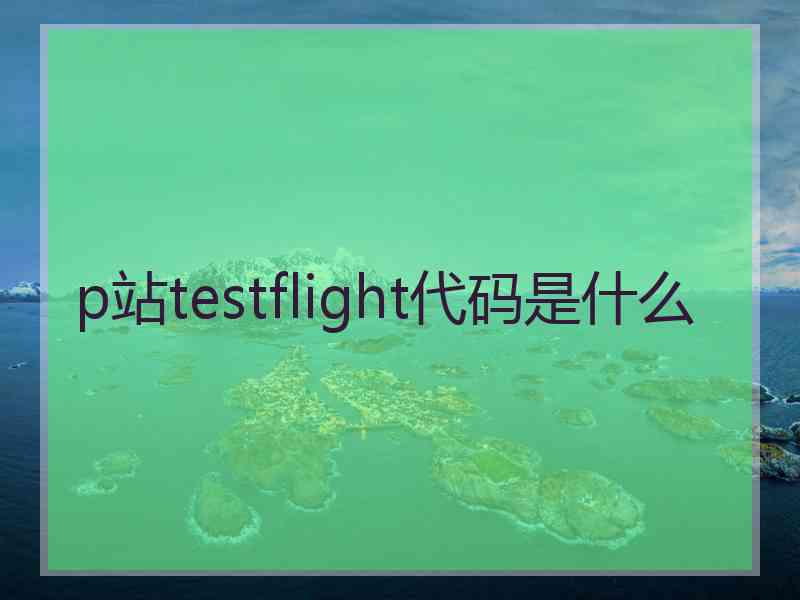 p站testflight代码是什么