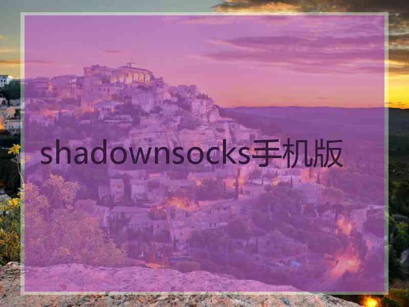 shadownsocks手机版