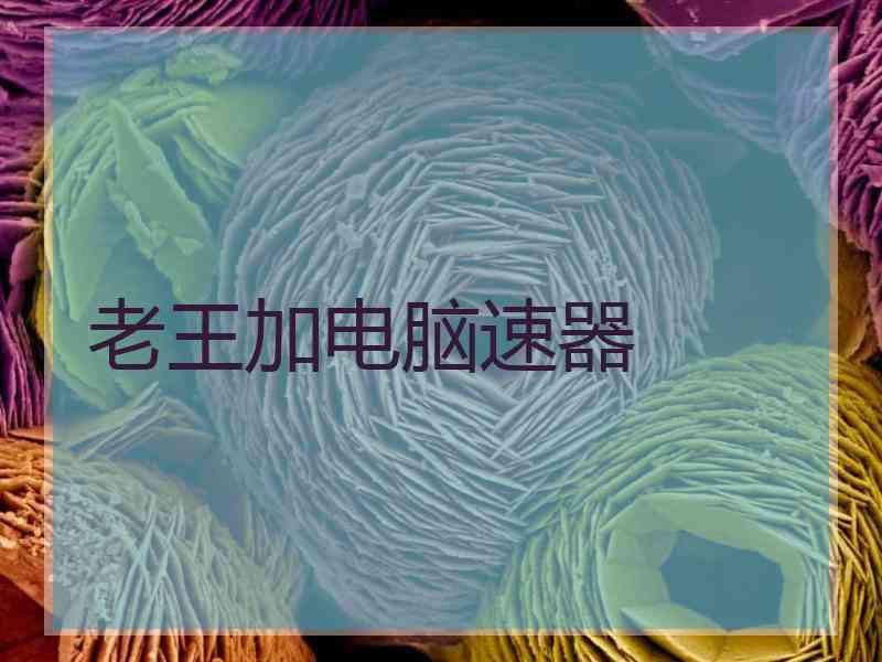 老王加电脑速器