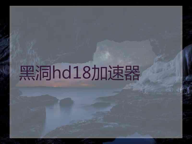 黑洞hd18加速器