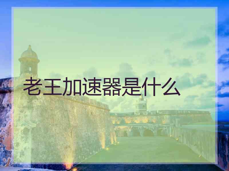 老王加速器是什么