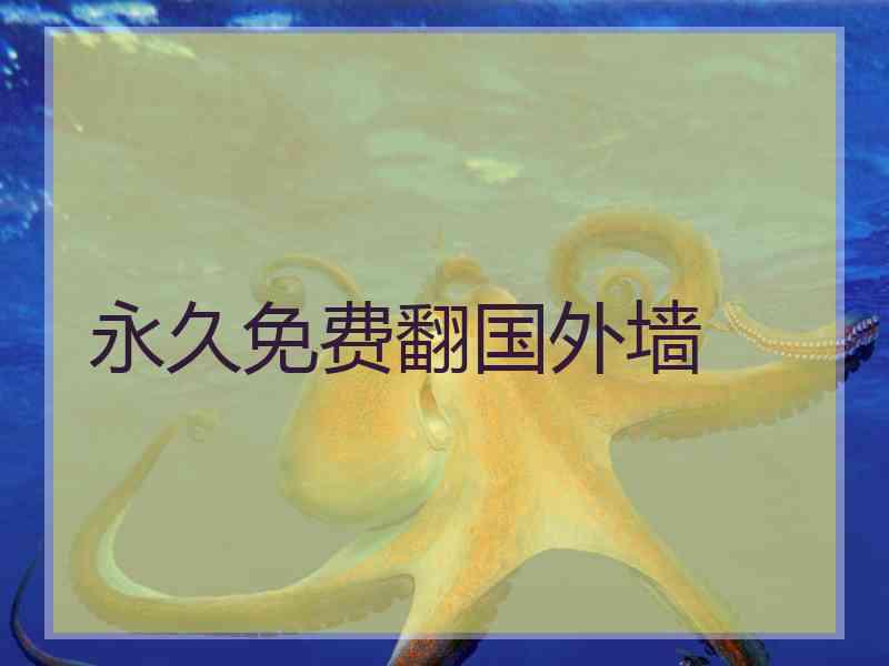 永久免费翻国外墙