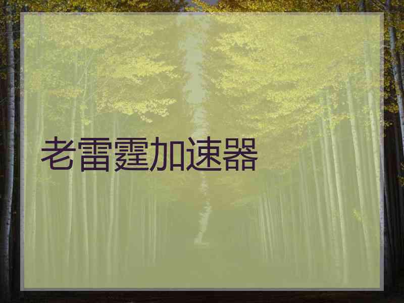 老雷霆加速器