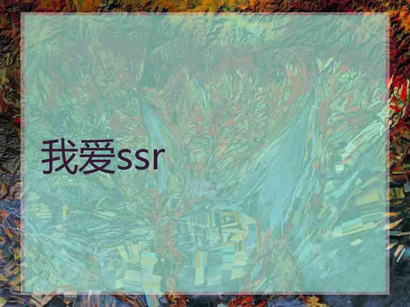 我爱ssr