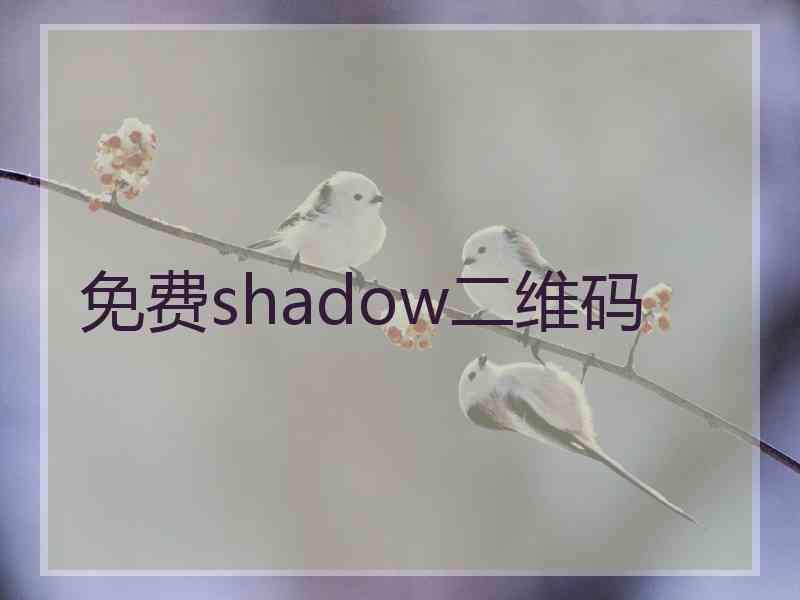 免费shadow二维码