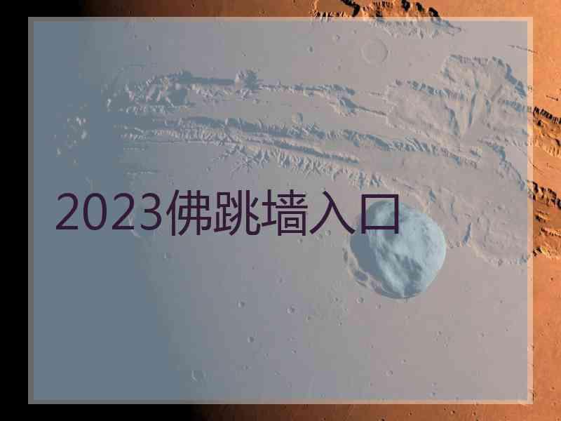 2023佛跳墙入口