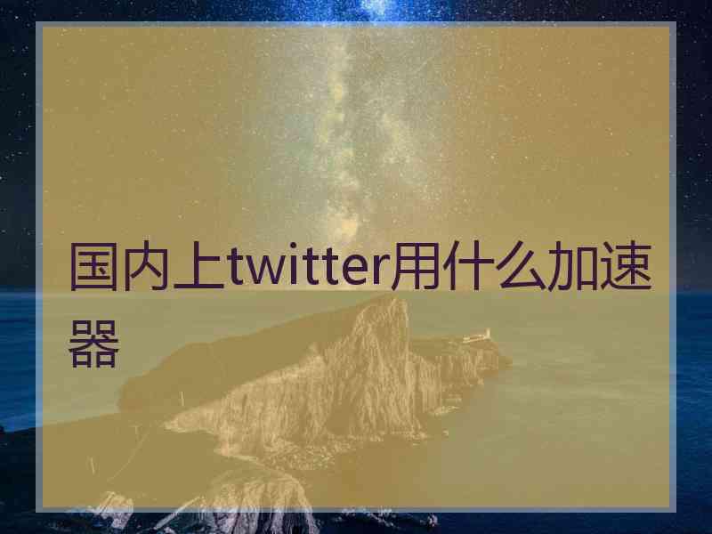 国内上twitter用什么加速器