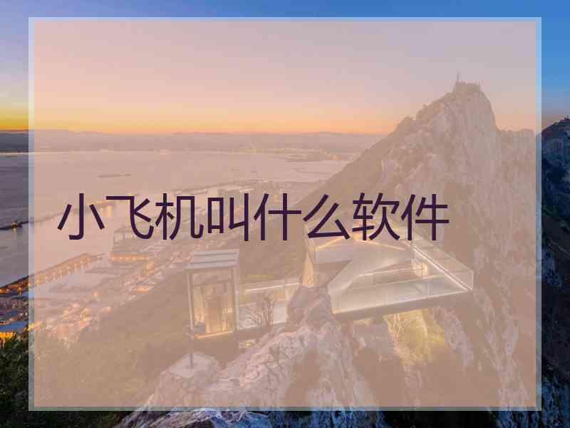 小飞机叫什么软件