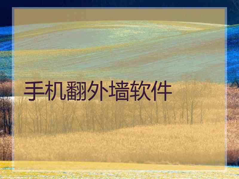 手机翻外墙软件