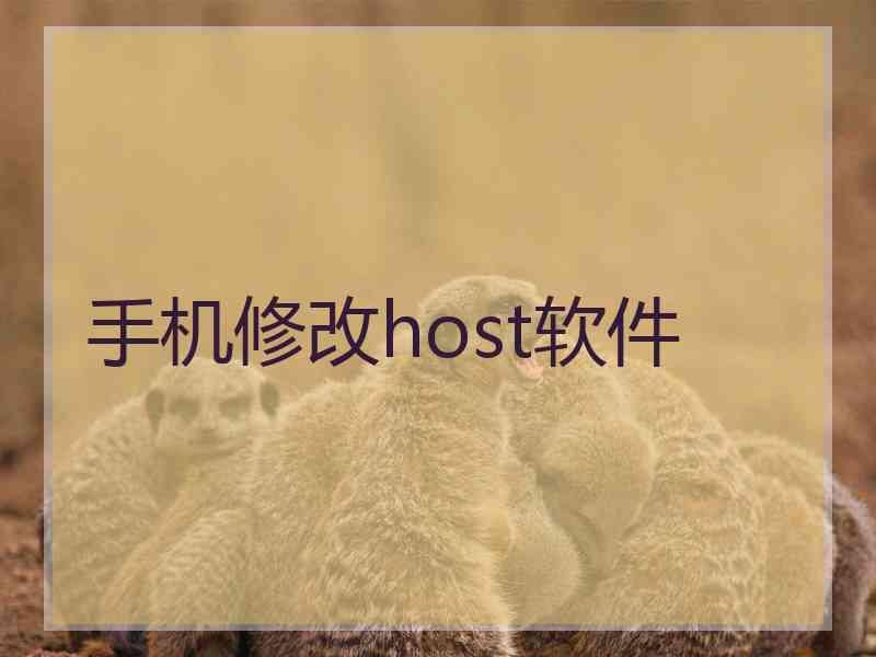 手机修改host软件