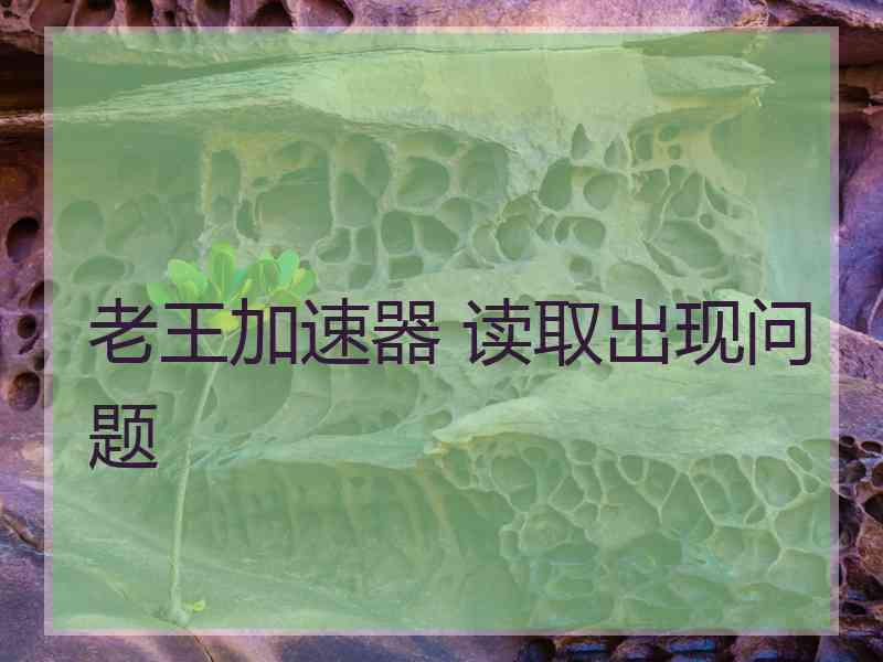 老王加速器 读取出现问题