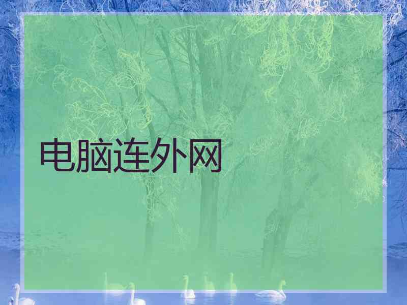 电脑连外网